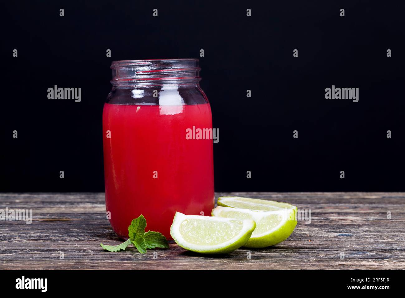 homemade watermelon juice made in the summer or autumn season from ripe