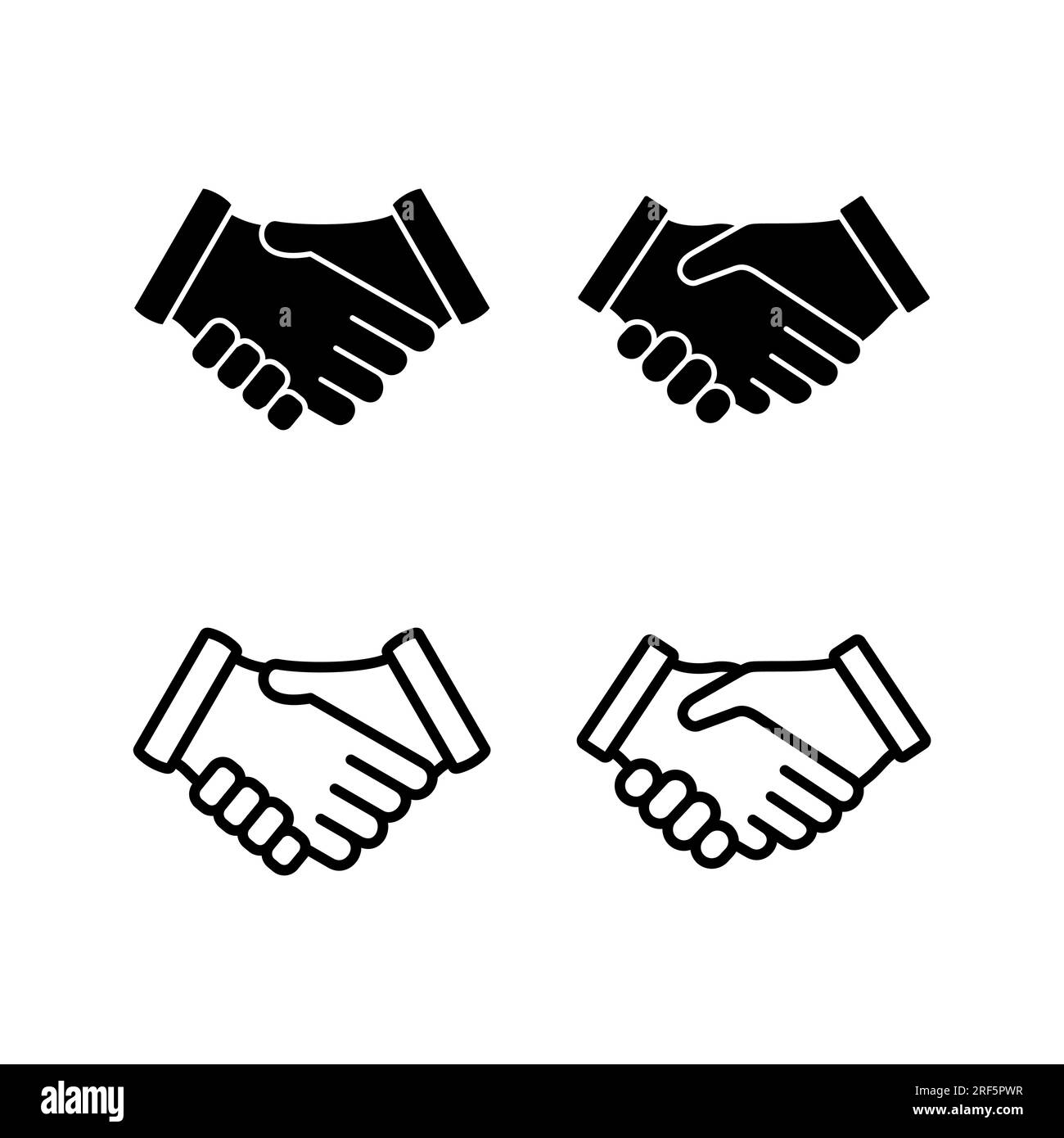 Hand shake icon vector. business handshake. contract agreement ...