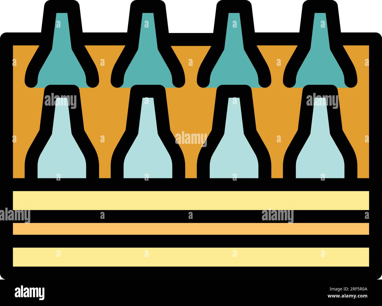 Beer box icon outline vector. Factory process. Tank drink color flat ...
