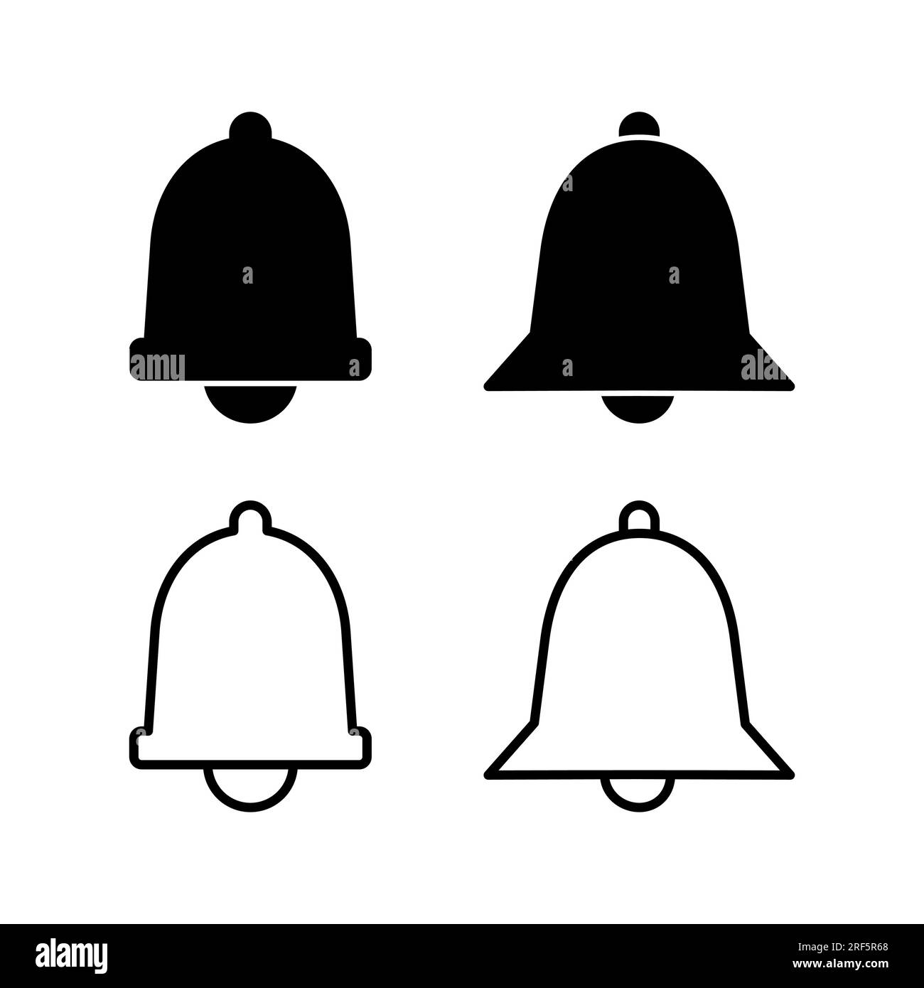 Bell Icon vector in trendy flat style isolated. Notification symbol web ...