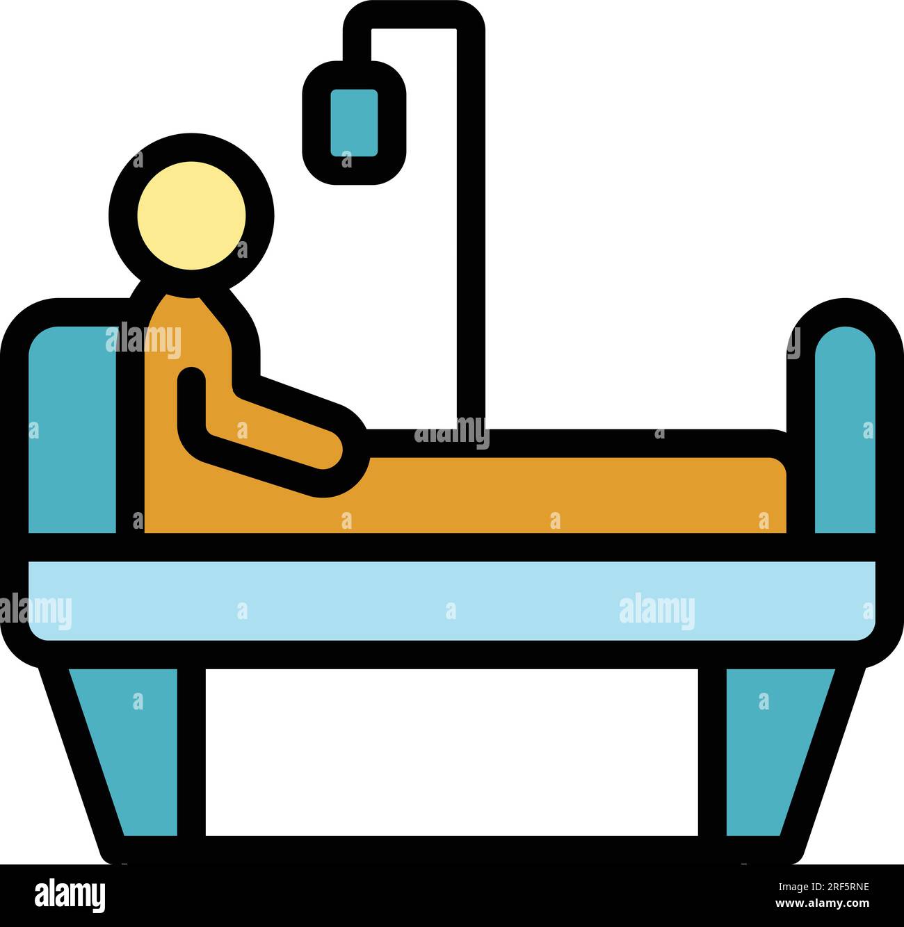 Hospital medical bed icon outline vector. Help service. Doctor care