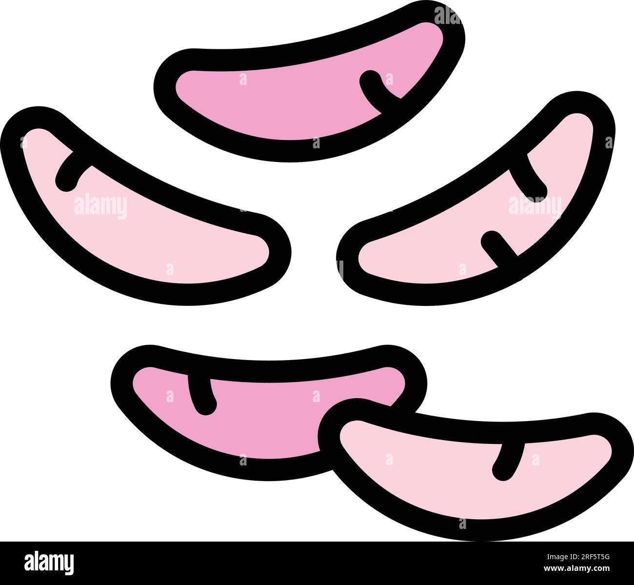 Jelly bean icon outline vector. Fish gum. Candy shiny color flat Stock