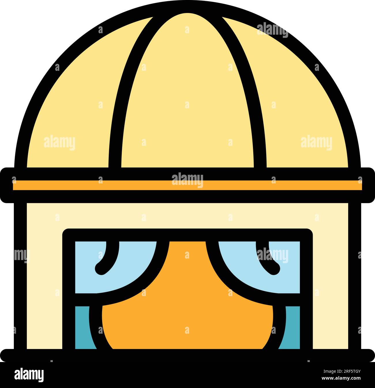 Exotic bungalow icon outline vector. Sea villa. Island beach color flat