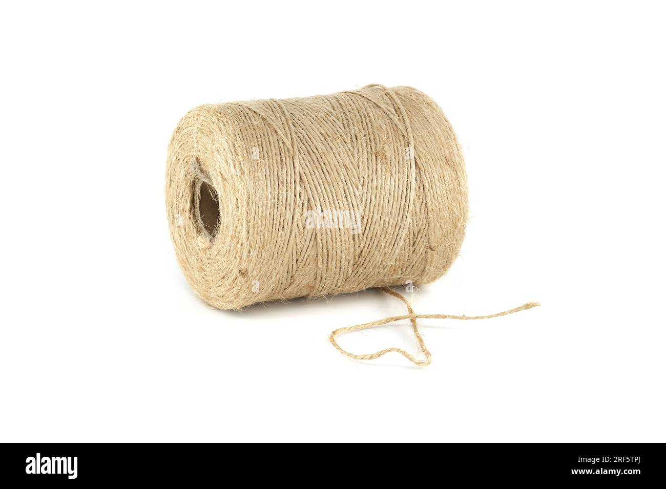 Natural Jute Twine String isolated on white background Stock Photo - Alamy