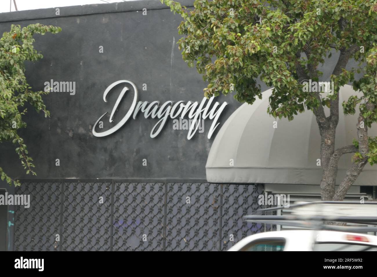 Los Angeles, California, USA 31st July 2023 Dragonfly Nightclub at 6510 Santa Monica Blvd where Security Guard Daniel Dee Sandifer was murdered by 11 people on July 30, 2023 shown here on July 31, 2023 in Los Angeles, California, USA. Photo by Barry King/Alamy Live News Stock Photo