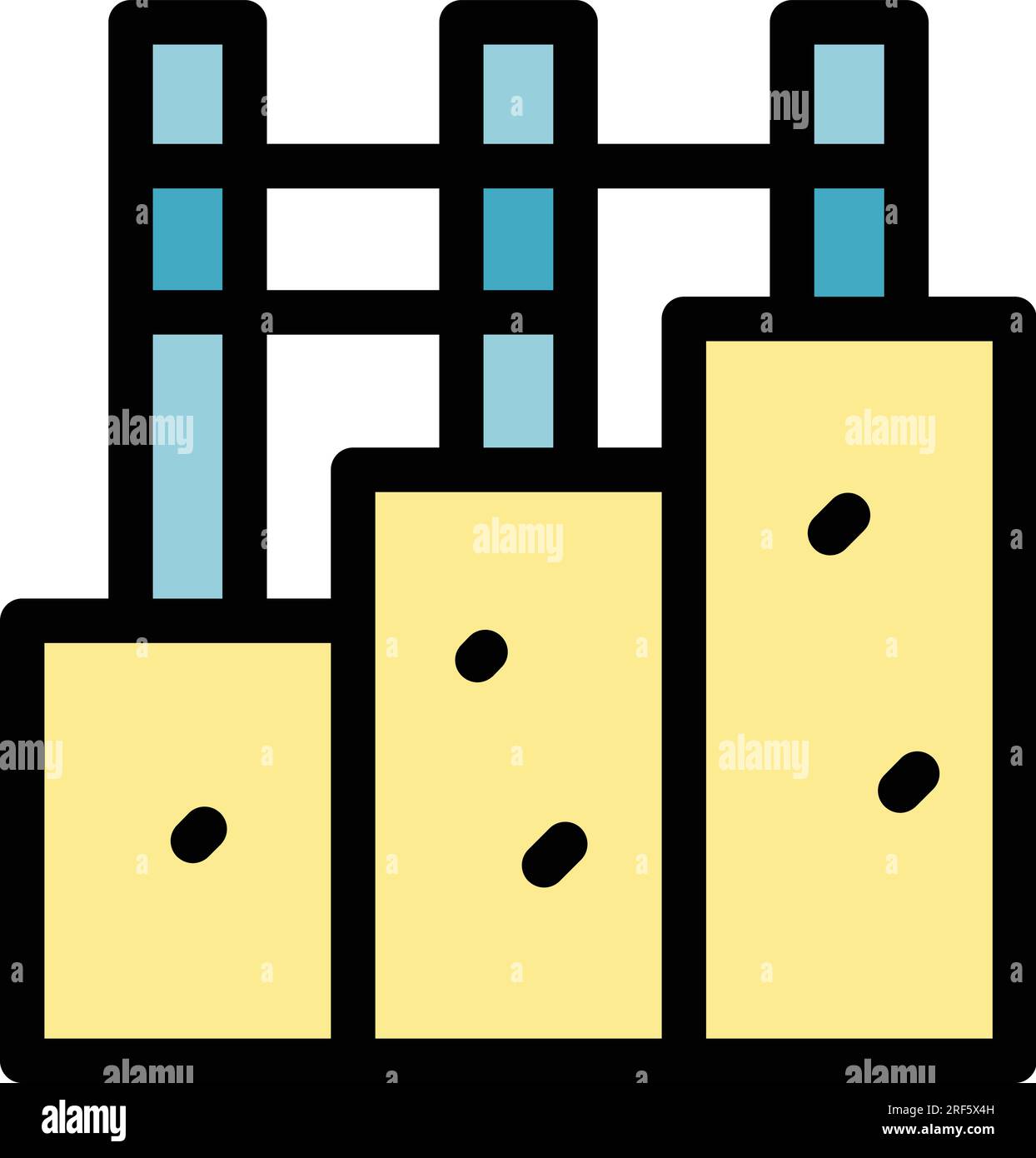 Construction drywall icon outline vector. House cement. Wall plaster color flat Stock Vector