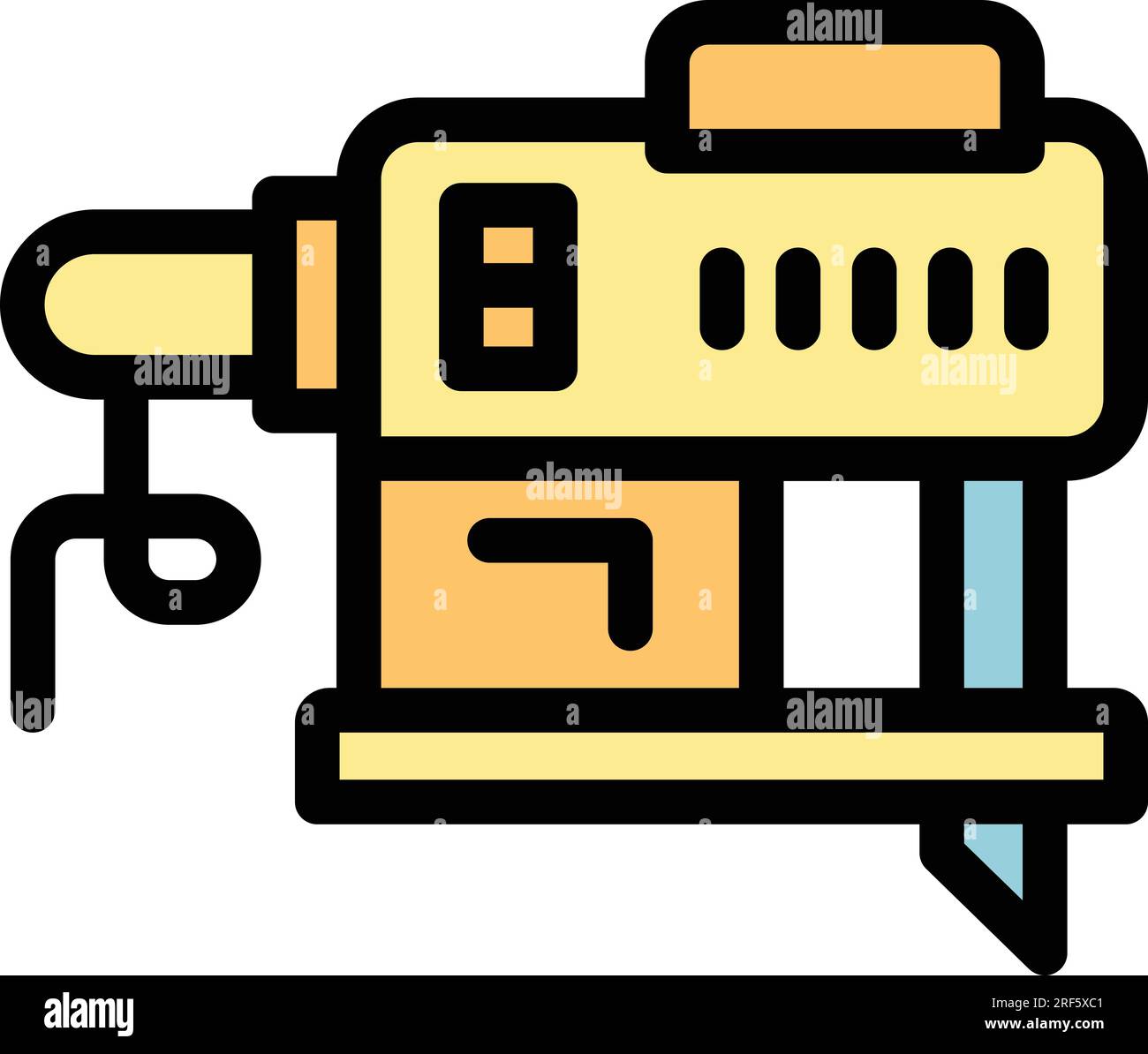 Cutter saw icon outline vector. House cement. Home brick color flat Stock Vector