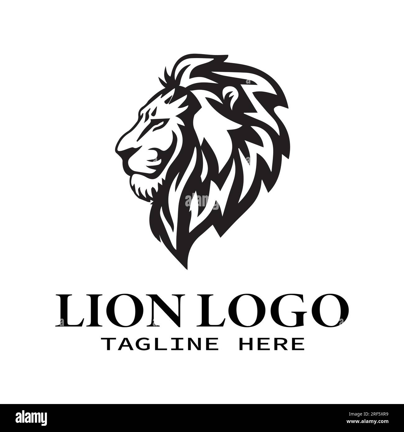 Lion Head Logo Vector Template Illustration Design Stock Vector Image ...