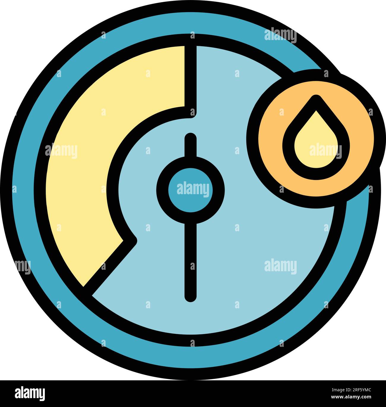 Time care icon outline vector. Cell protection. Age cell color flat ...