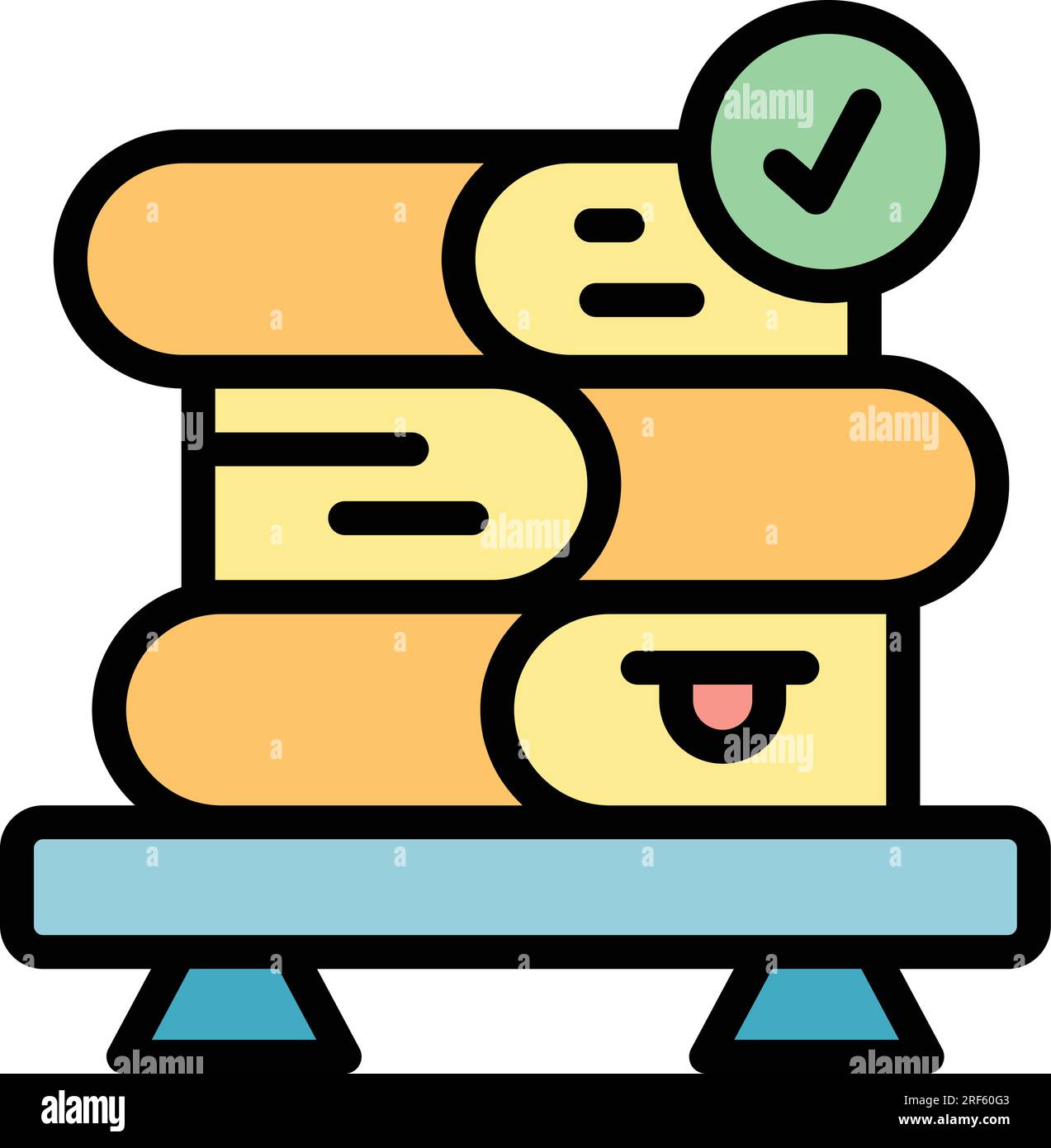 Student book stack icon outline vector. Education study. Social lecture ...