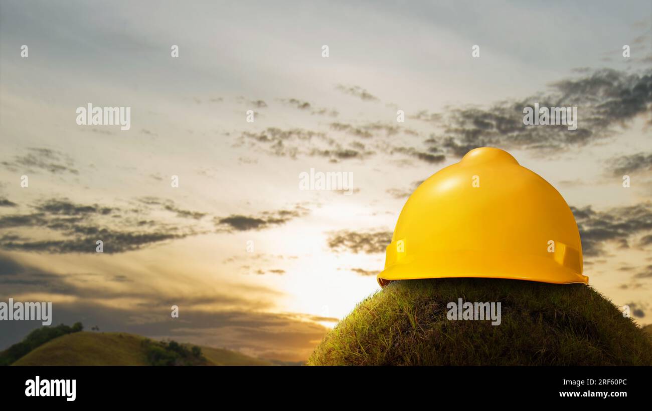 Safety helmet on ground hi-res stock photography and images - Alamy