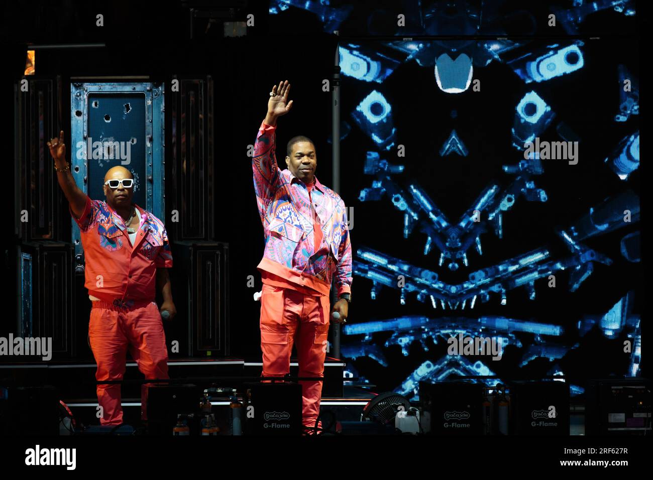 Toronto, Canada. 31st July, 2023. (L-R) Spliff Star and Busta Rhymes