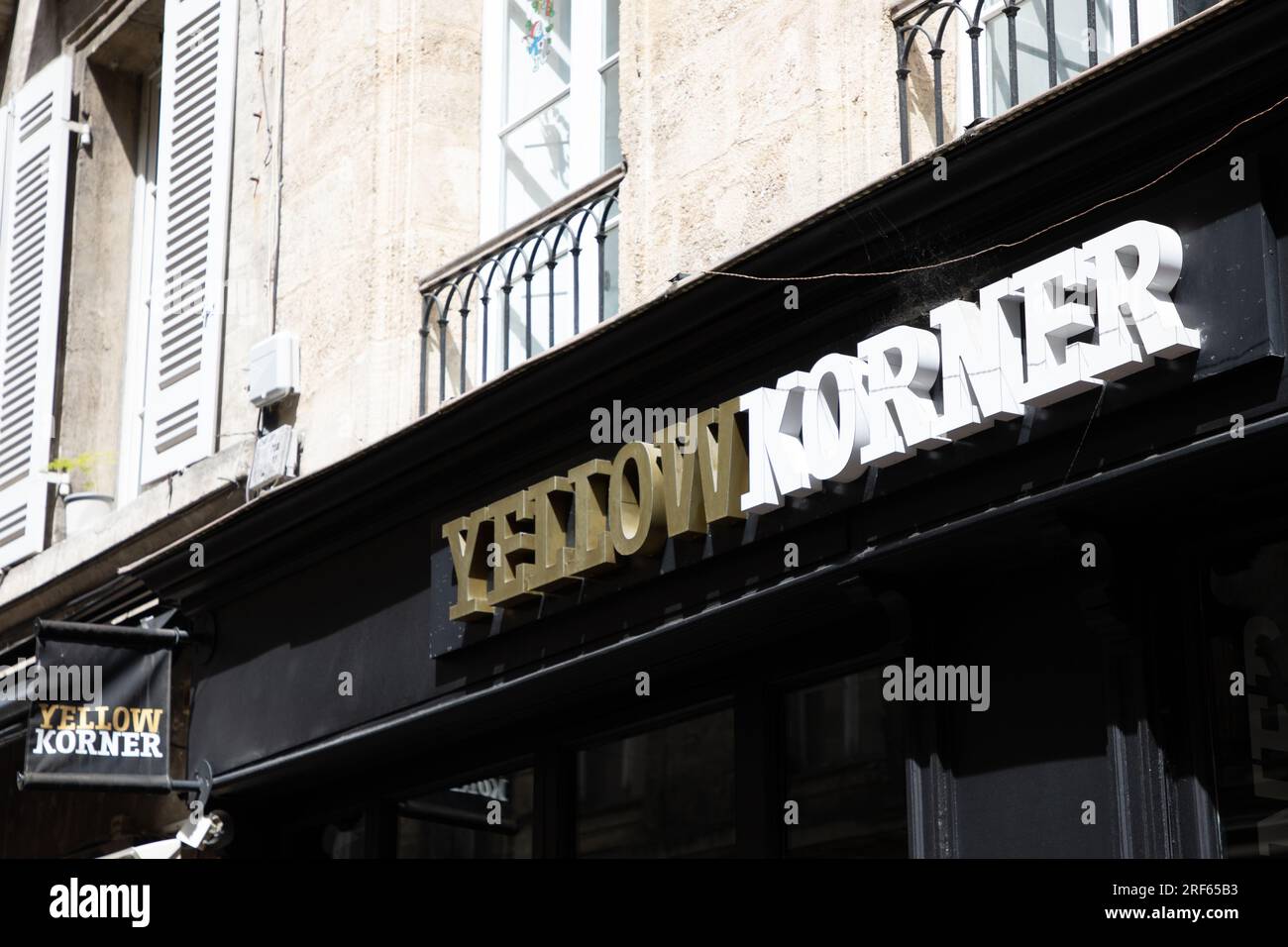 Bordeaux , France - 07 25 2023 : Yellow Korner logo sign and brand text ...
