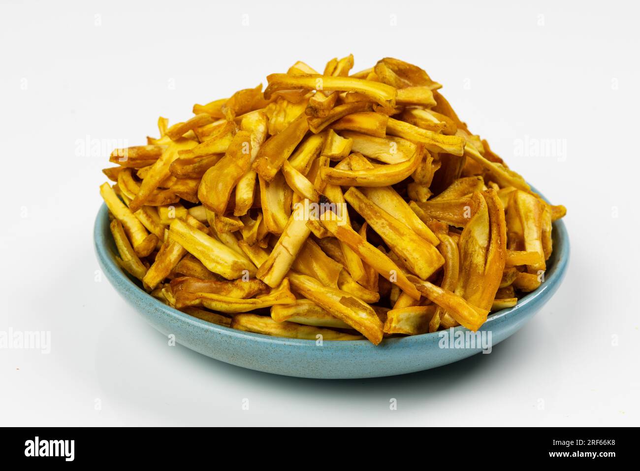 JACKFRUIT CHIPS, Kerala special snack made using raw jackfruit,isolated