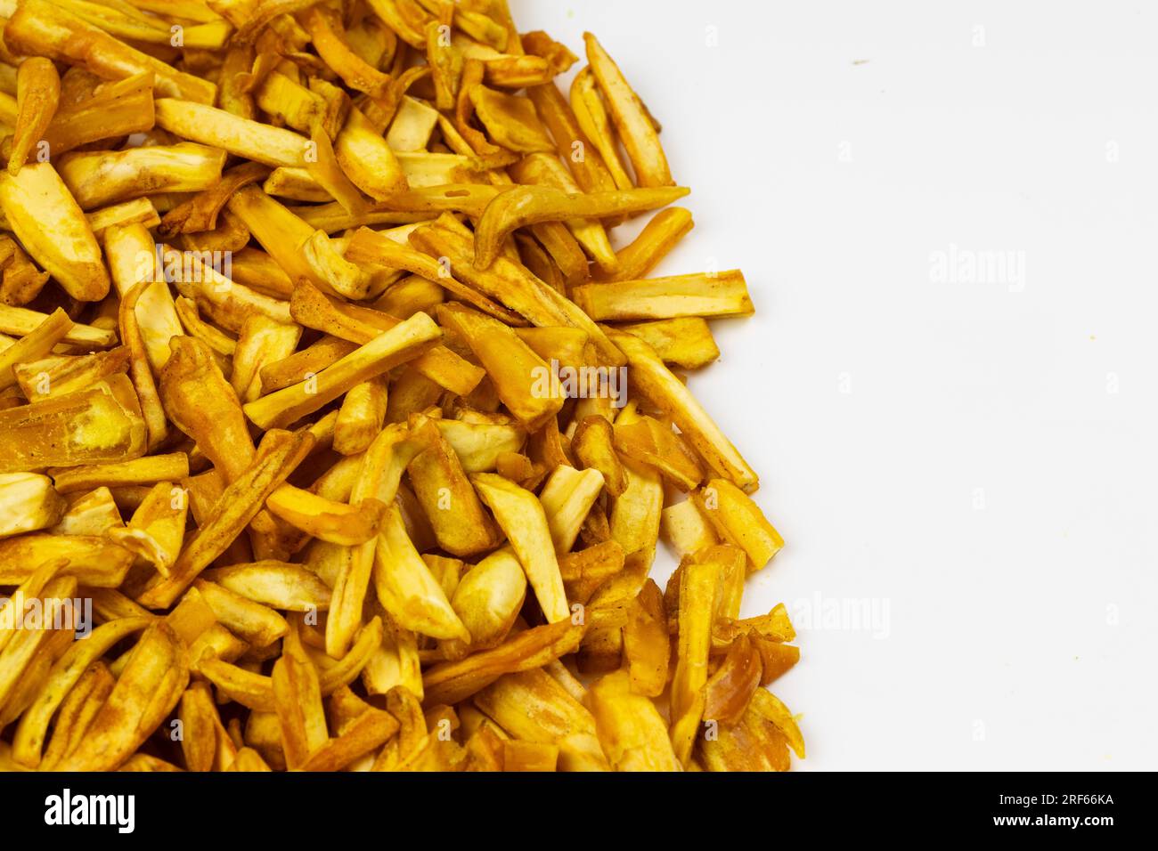 JACKFRUIT CHIPS, Kerala special snack made using raw jackfruit,isolated