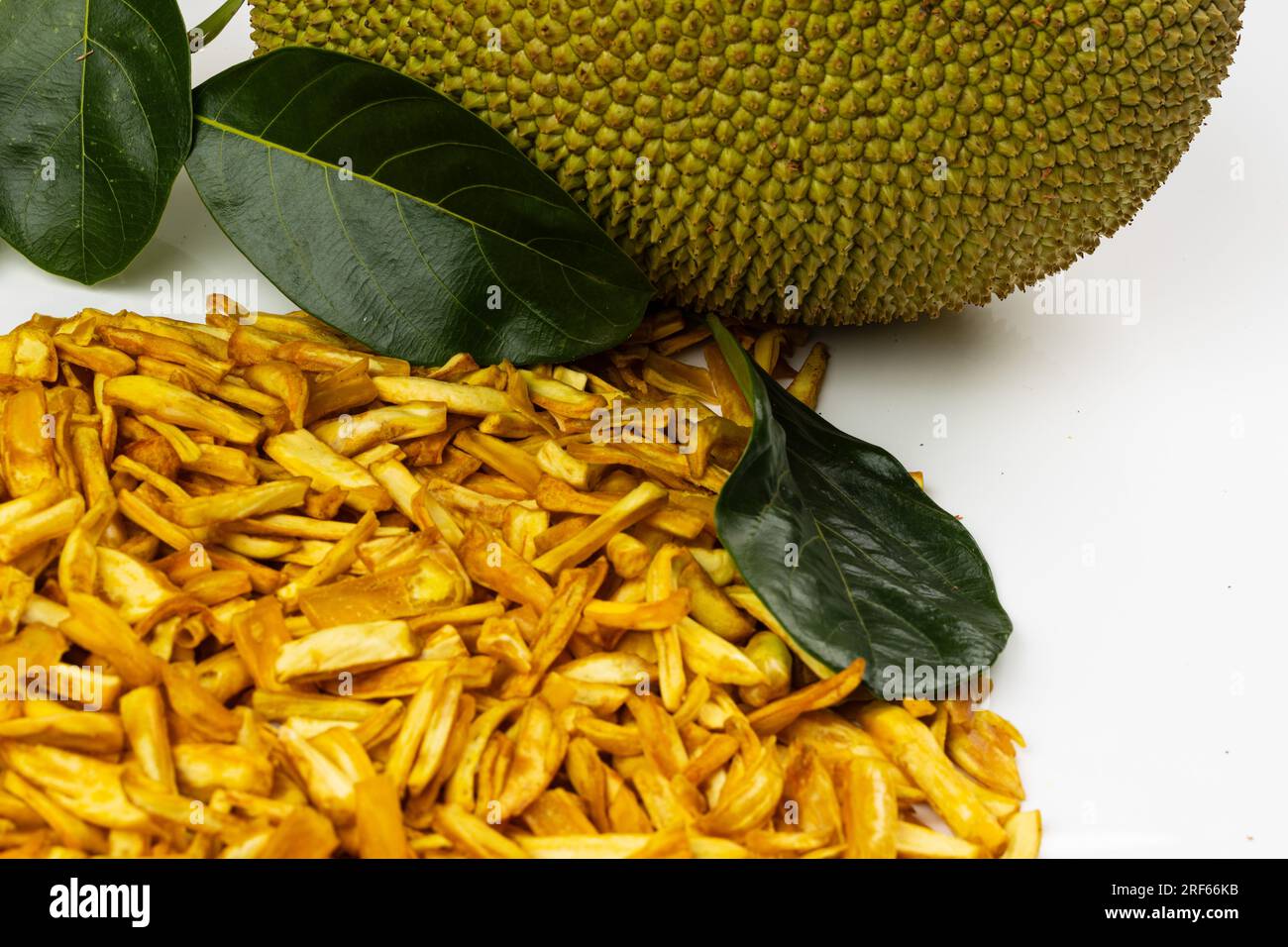 JACKFRUIT CHIPS, Kerala special snack made using raw jackfruit,isolated