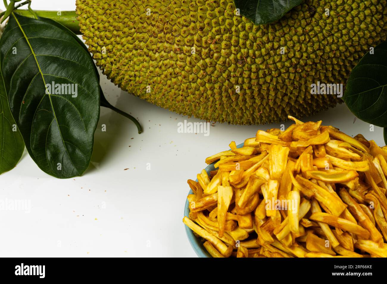 JACKFRUIT CHIPS, Kerala special snack made using raw jackfruit,isolated