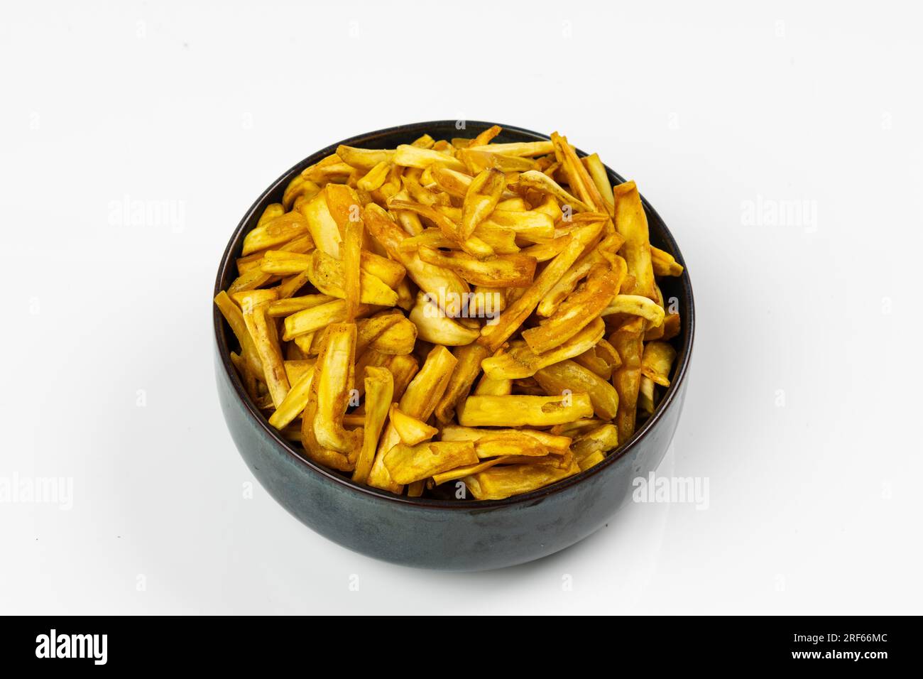 JACKFRUIT CHIPS, Kerala special snack made using raw jackfruit,isolated