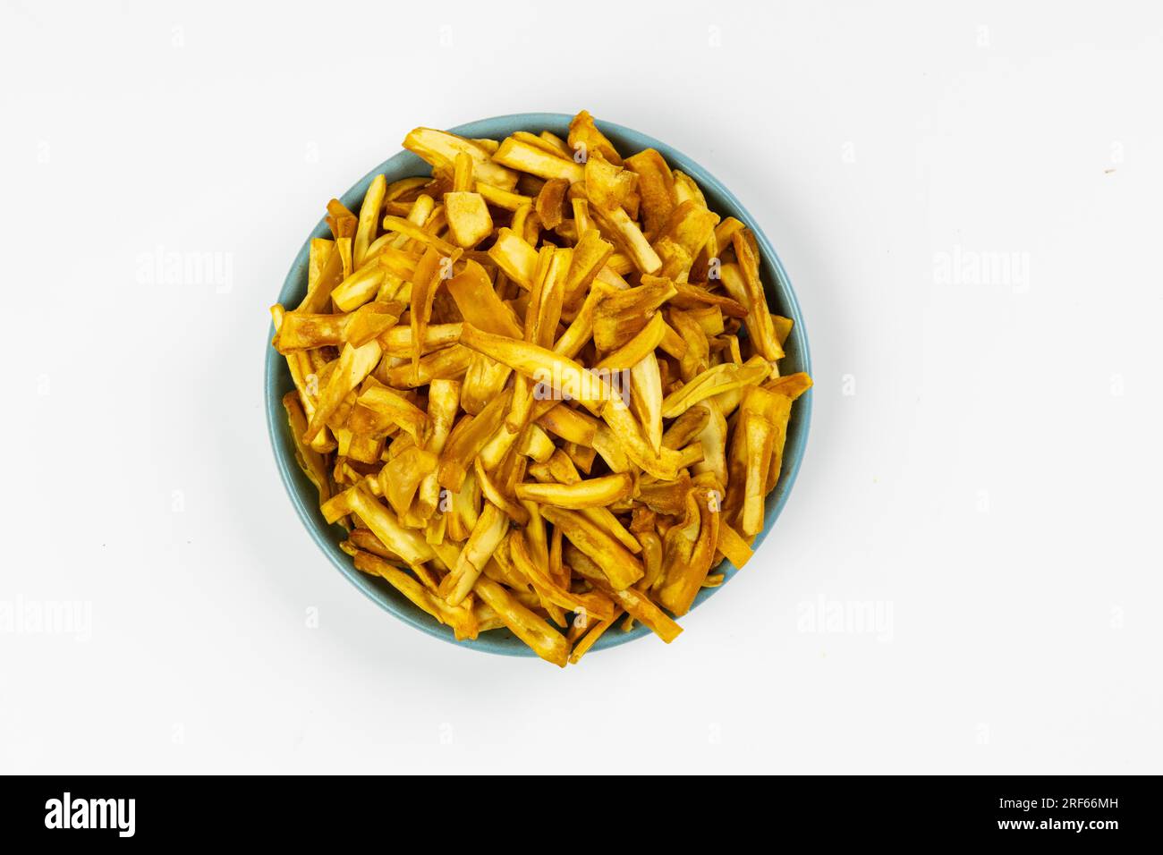 JACKFRUIT CHIPS, Kerala special snack made using raw jackfruit,isolated