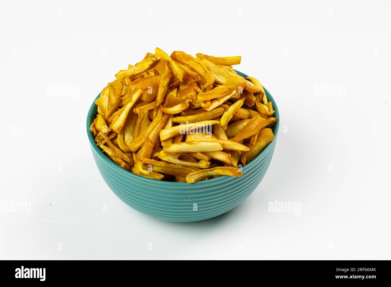 JACKFRUIT CHIPS, Kerala special snack made using raw jackfruit,isolated