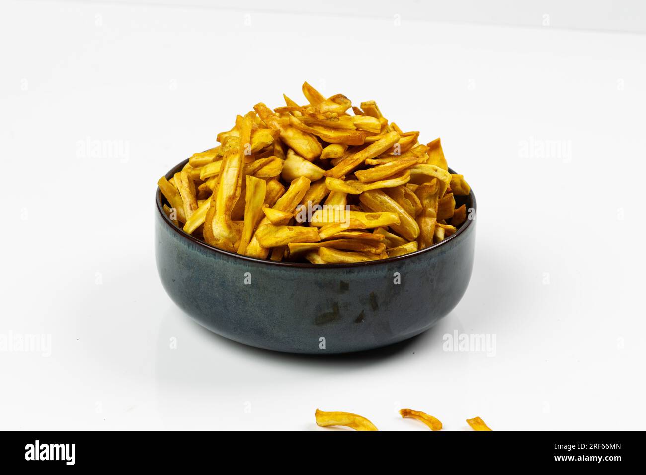 JACKFRUIT CHIPS, Kerala special snack made using raw jackfruit,isolated