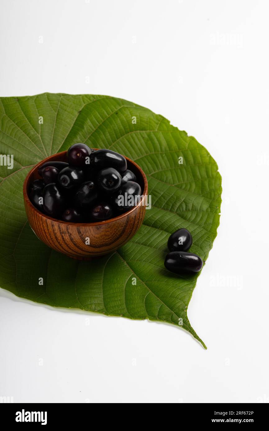 Java Plum or Indian Blackberry, isolated image with white background