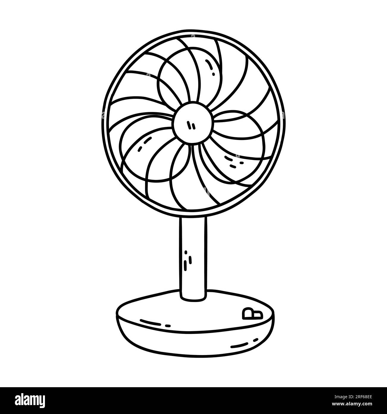 Desktop electrical fan. Cooling air conditioning unit in hot weather