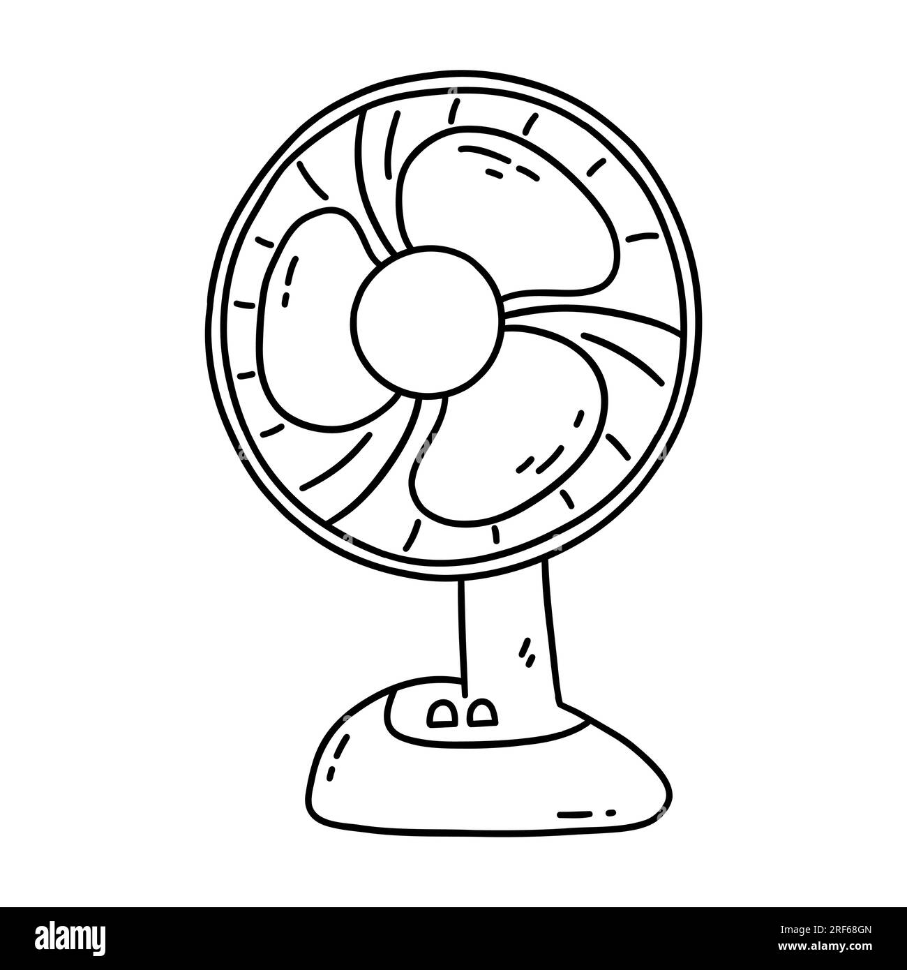 Desktop electrical fan. Cooling air conditioning unit in hot weather