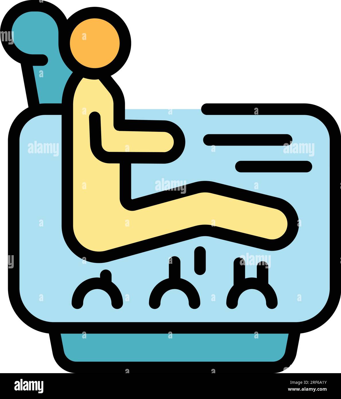 Leg spa therapy icon outline vector. Health exercise. Hydro health color flat Stock Vector