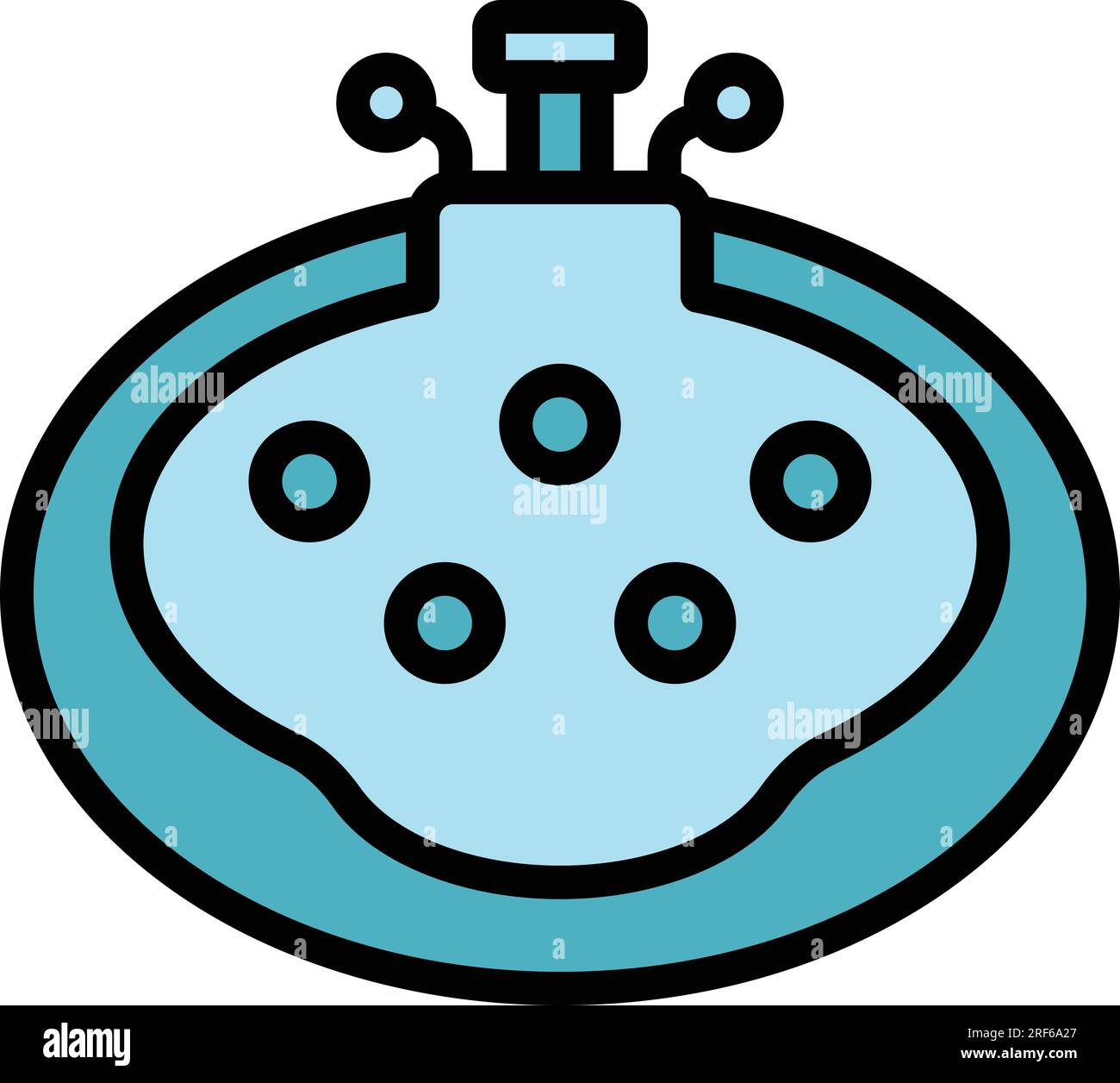 Bathroom spa icon outline vector. Physical therapy. Medical hydro color flat Stock Vector