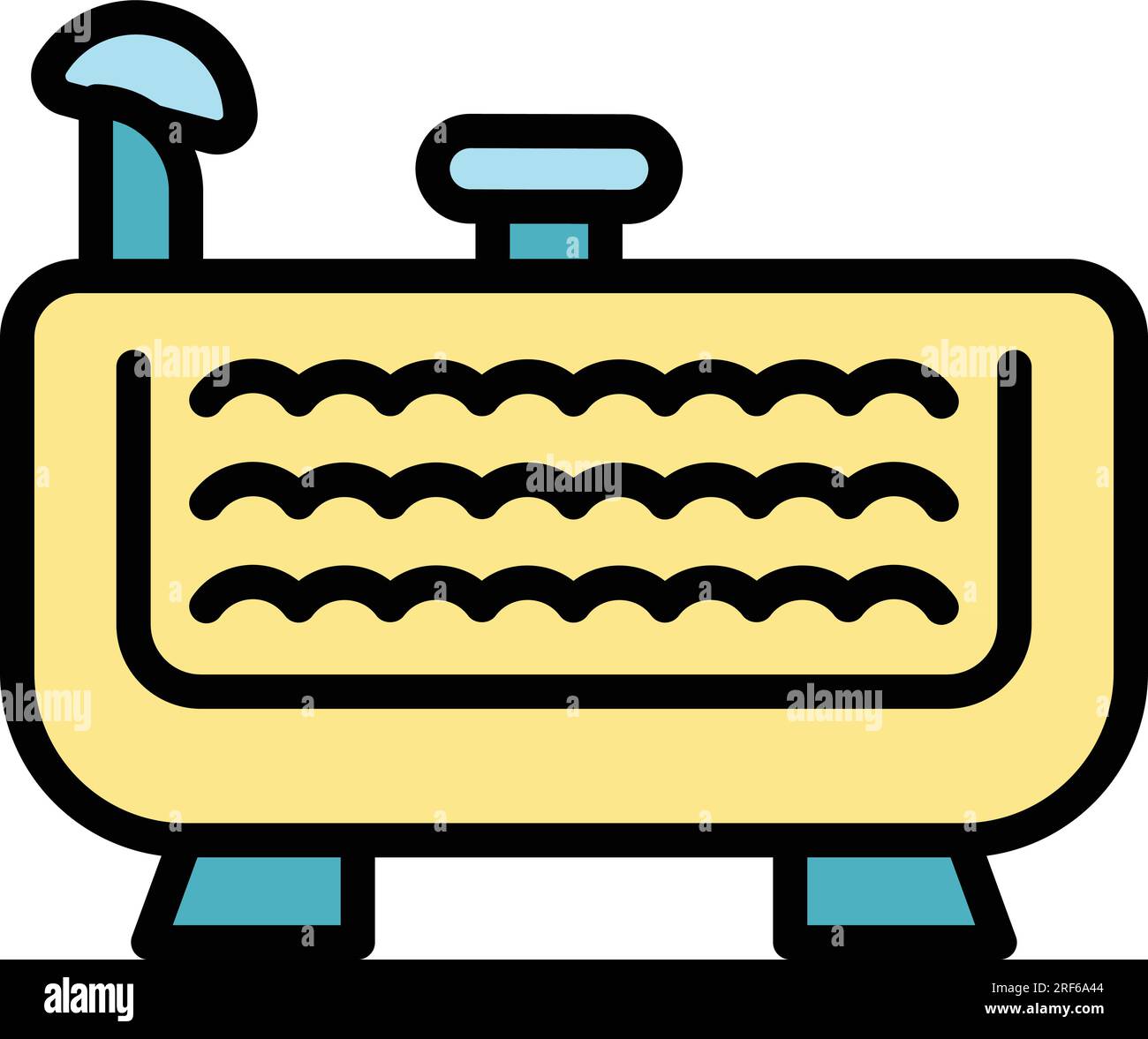 Hydro bathtub icon outline vector. Pool spa. Massage health color flat Stock Vector