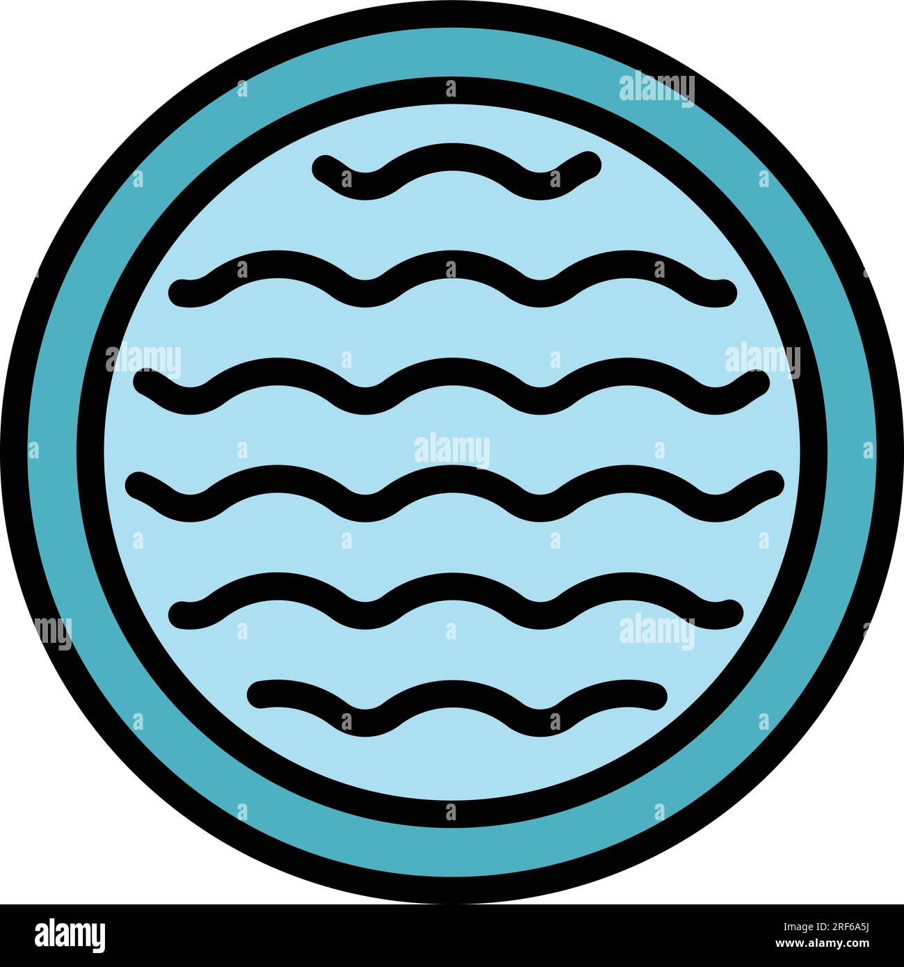 Pool window icon outline vector. Hydro therapy. Back bath color flat Stock Vector