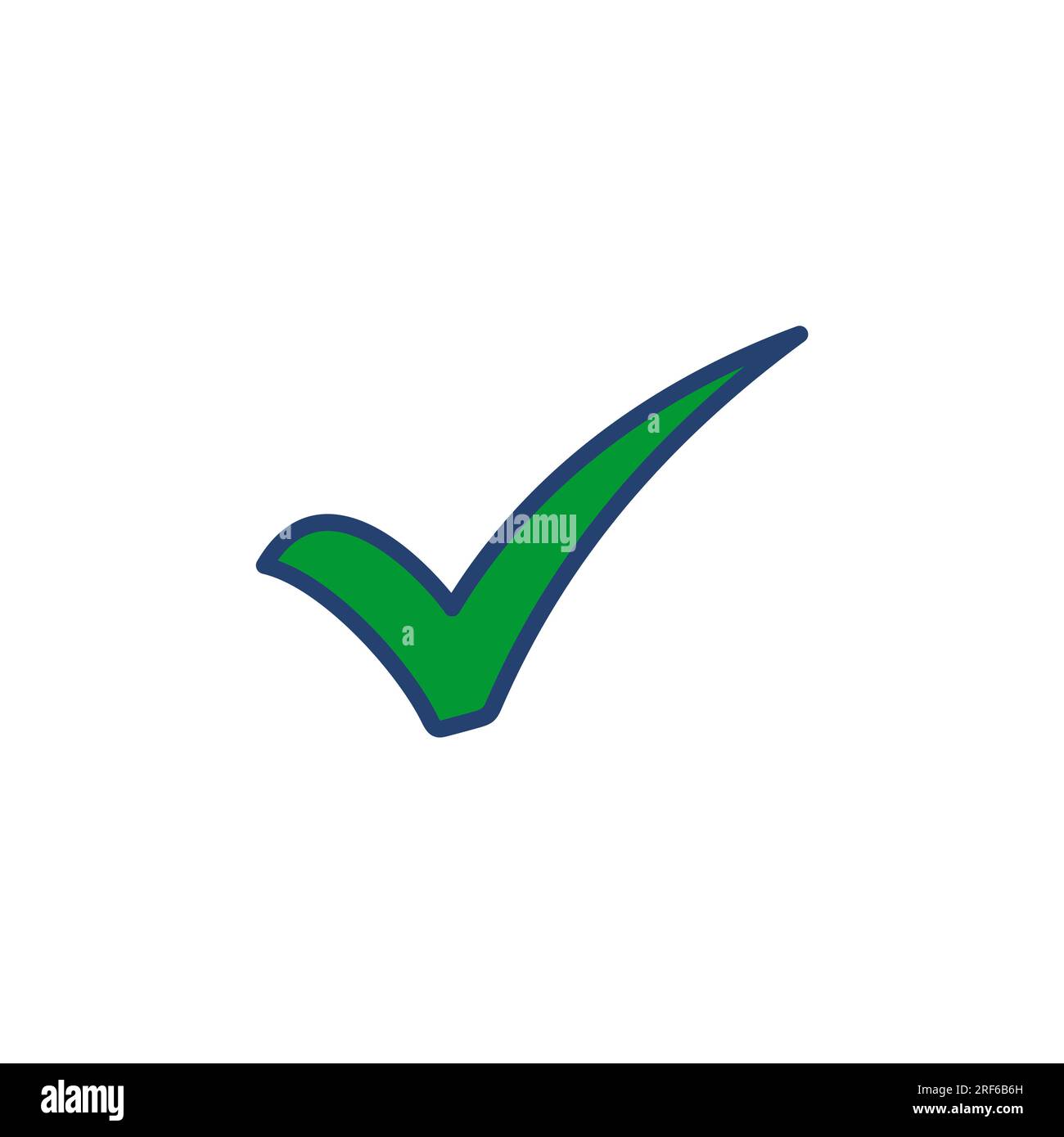 Check mark icon vector. Tick mark sign and symbol Stock Vector