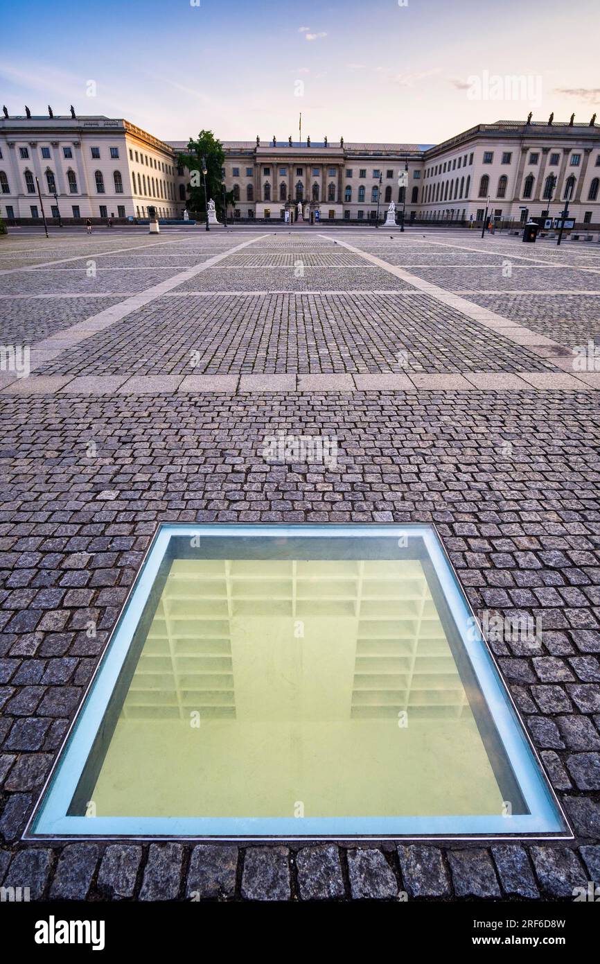 Memorial To The Book Burning Bebelplatz Berlin Germany Stock Photo Memorial To The Book Burning Bebelplatz Berlin Germany Stock Photo