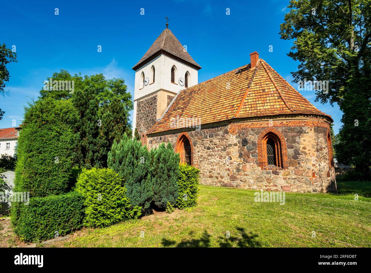 Bollersdorf village church, Oberbarnim, Brandenburg, Germany Stock Photo