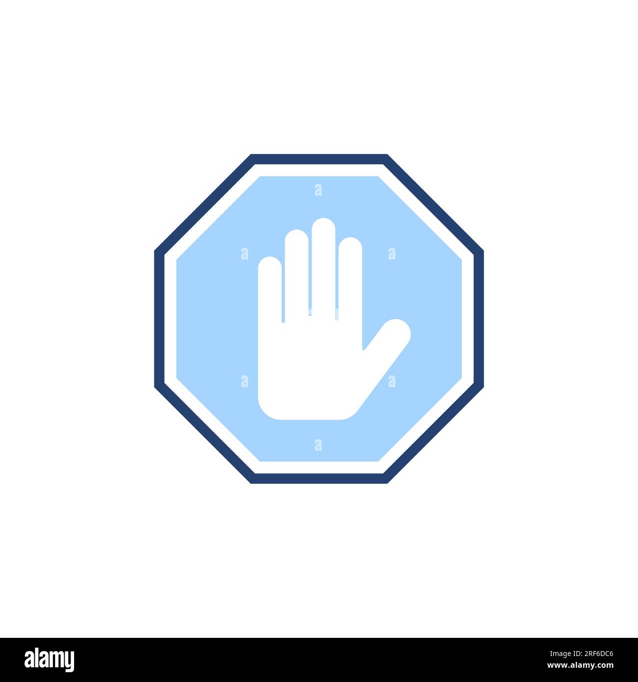Stop icon vector. stop road sign. hand stop sign and symbol. Do not