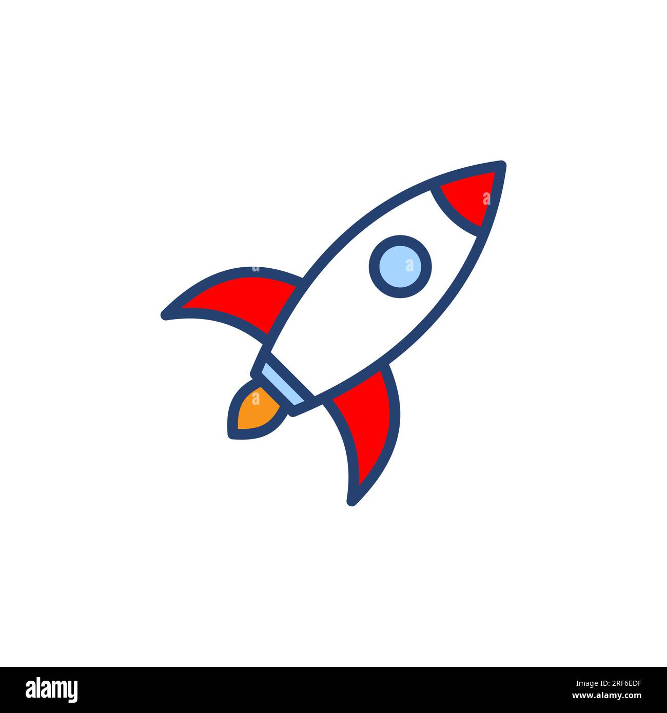 Rocket icon vector. Startup sign and symbol. rocket launcher icon Stock
