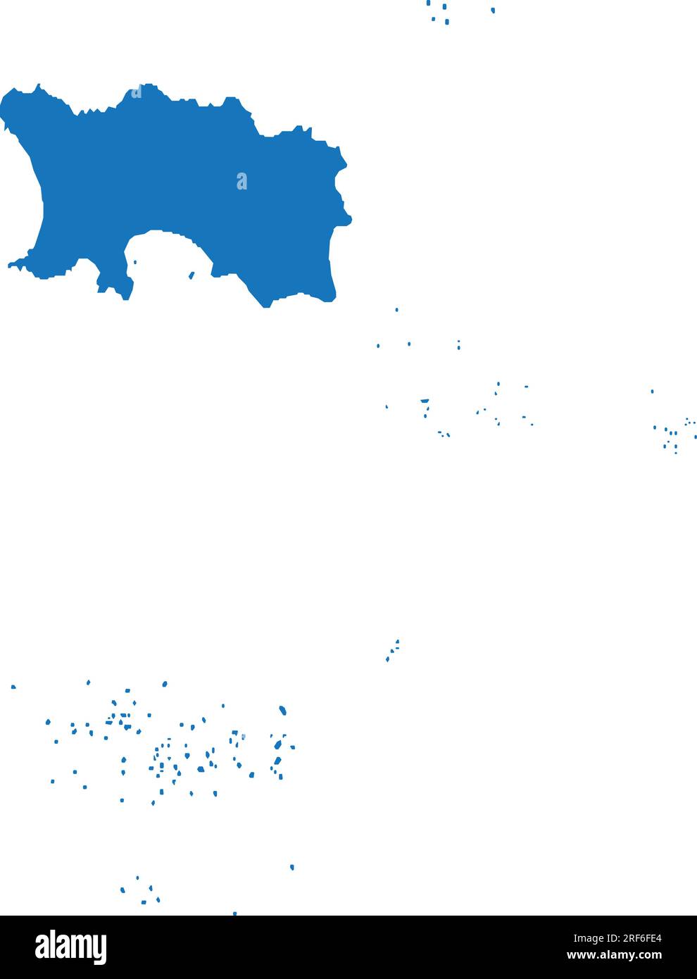 BLUE CMYK color map of JERSEY Stock Vector