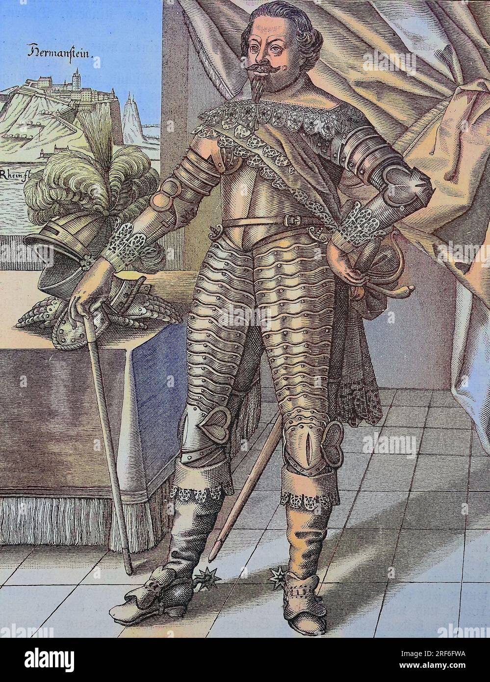 Graf Johann von Werth, 1591 - 16. Januar 1652, auch Jan von Werth oder französisch Jean de Werth, war ein deutscher General der Kavallerie im Dreißigjährigen Krieg, digitale verbesserte Reproduktion eines Originaldrucks aus dem 19. Jahrhunderts  /  Count Johann von Werth, 1591 - 16 January 1652, also Jan von Werth or in French Jean de Werth, was a German general of cavalry in the Thirty Years War, digital improved reproduction of an original print from the 19th century Stock Photo