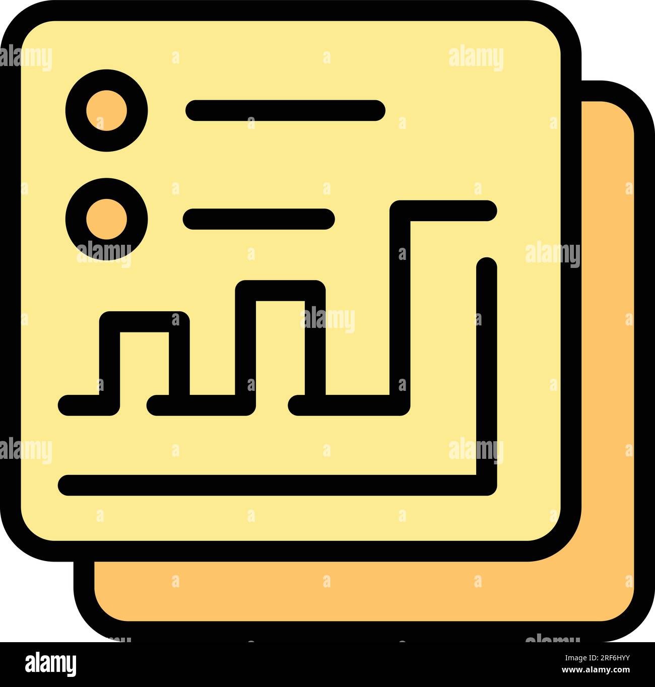 Data chart icon outline vector. Study case. Success learn color flat