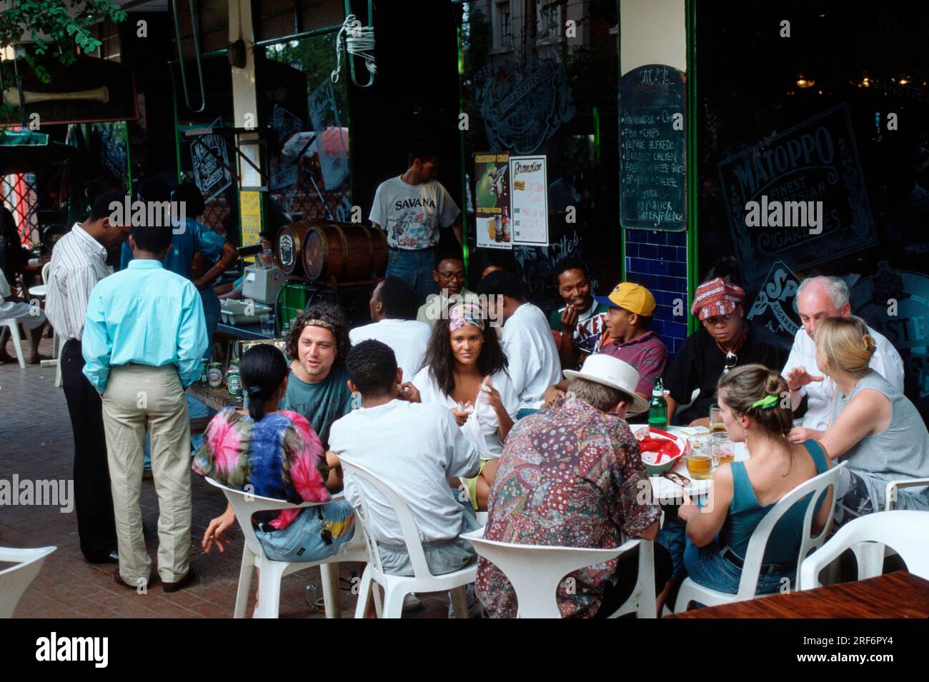 Guests at the Pavement Cafe, Market Theatre, Johannesburg, South Africa