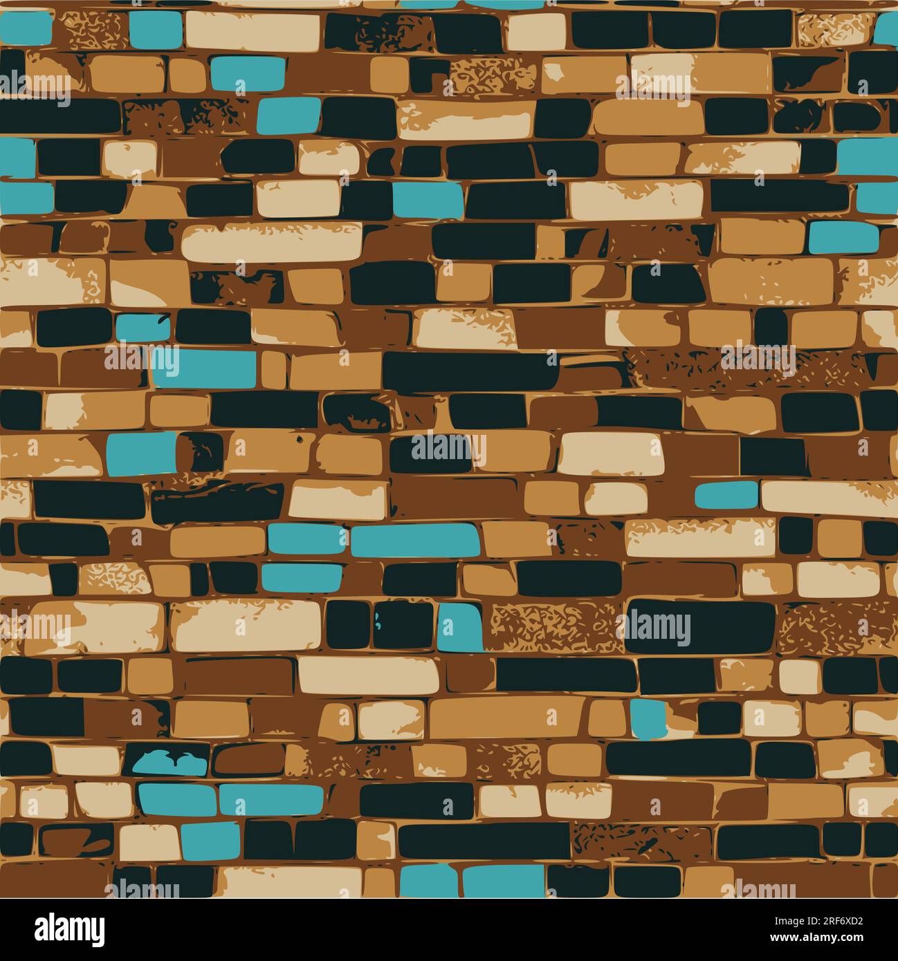 Retro mosaic abstract tiled pattern background. Stock Vector