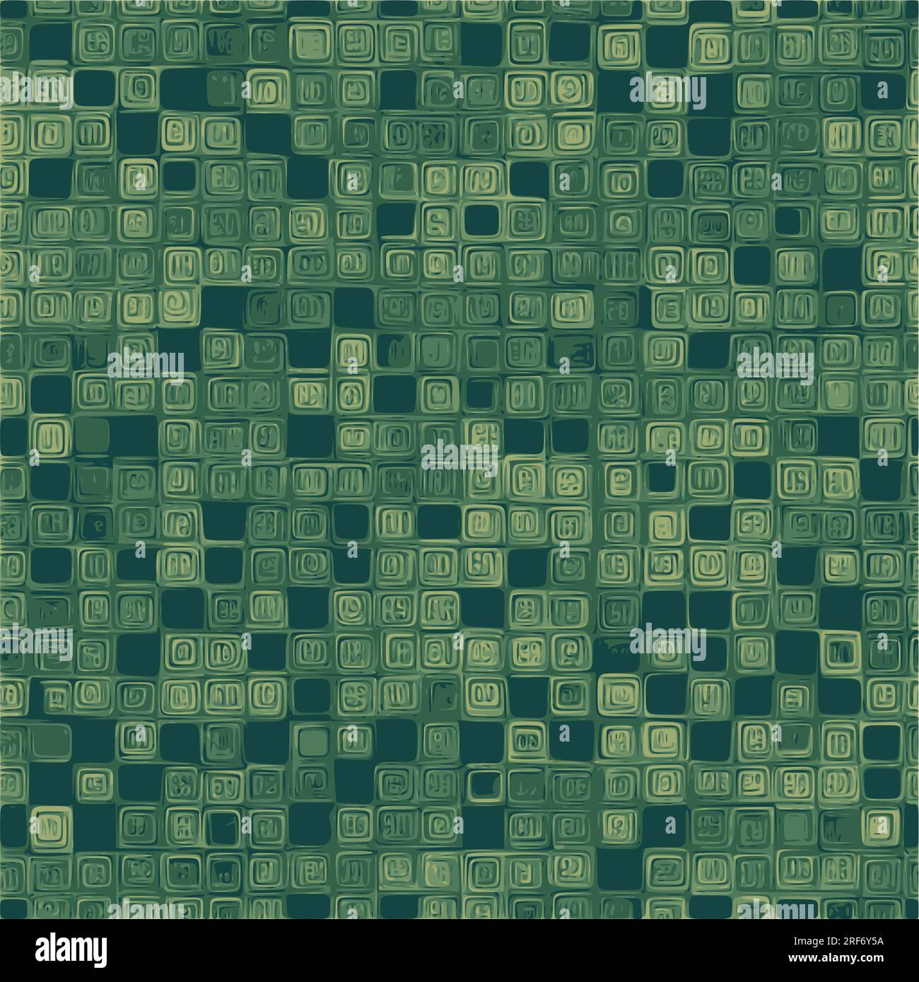 Retro mosaic abstract tiled pattern background. Stock Vector