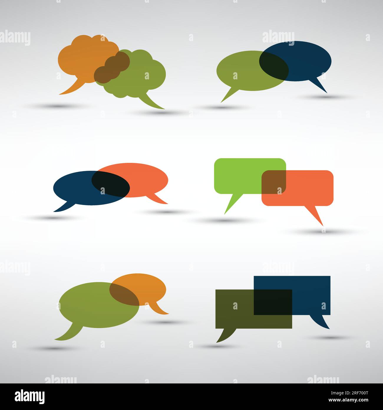 Set Of Colorful Speech Bubbles Stock Vector