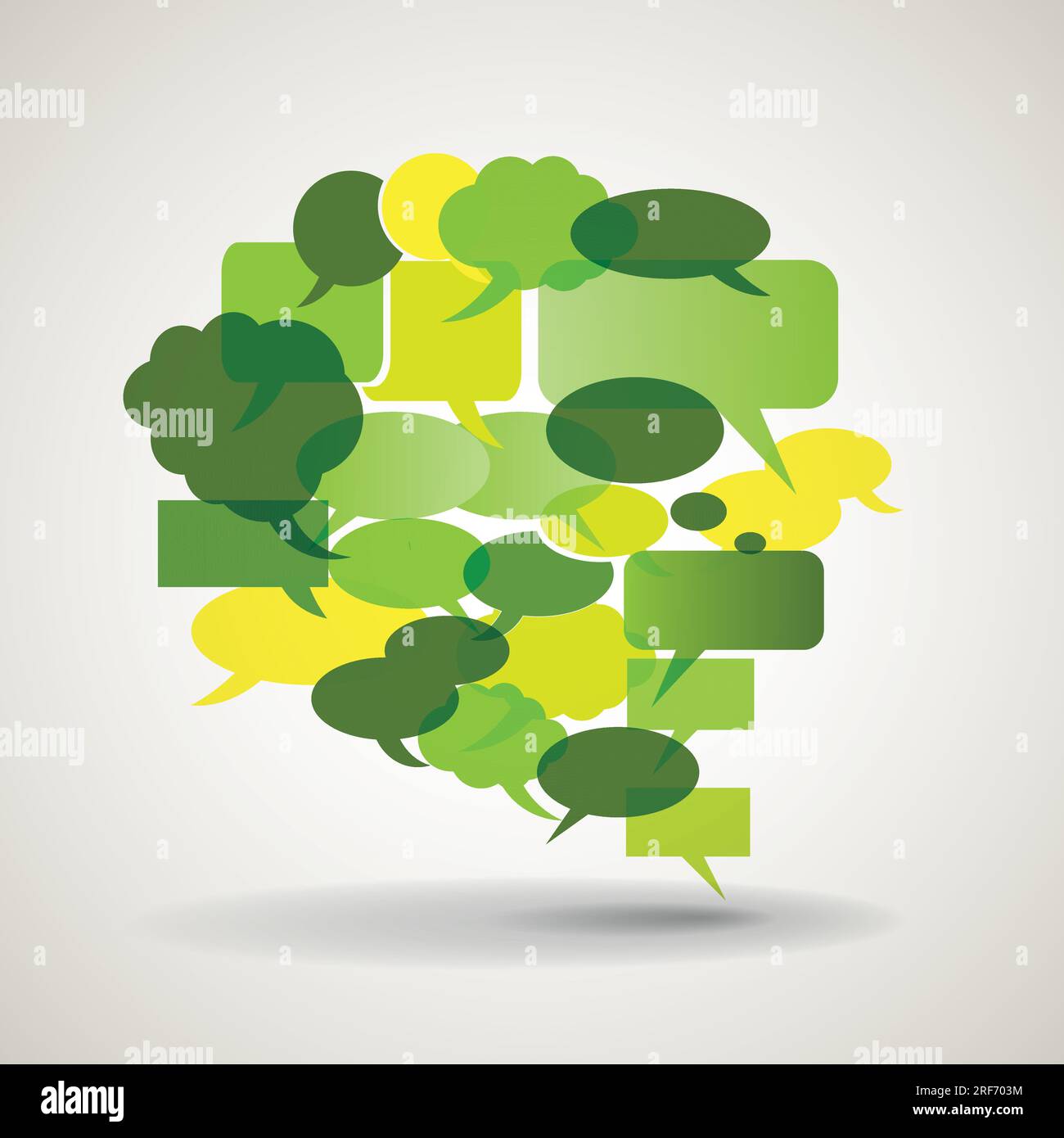 Big green speech bubble made from small bubbles Stock Vector Image