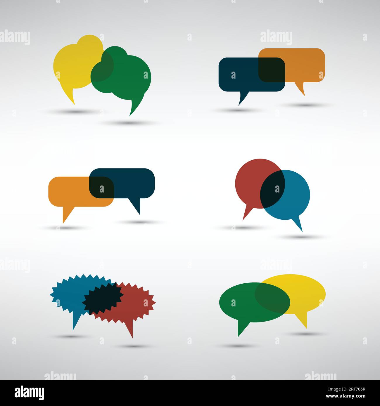 Set Of Colorful Speech Bubbles Stock Vector