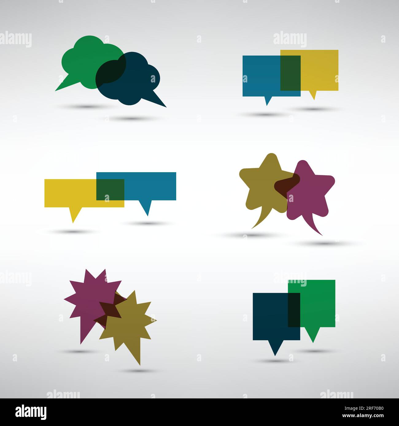 Set Of Colorful Speech Bubbles Stock Vector