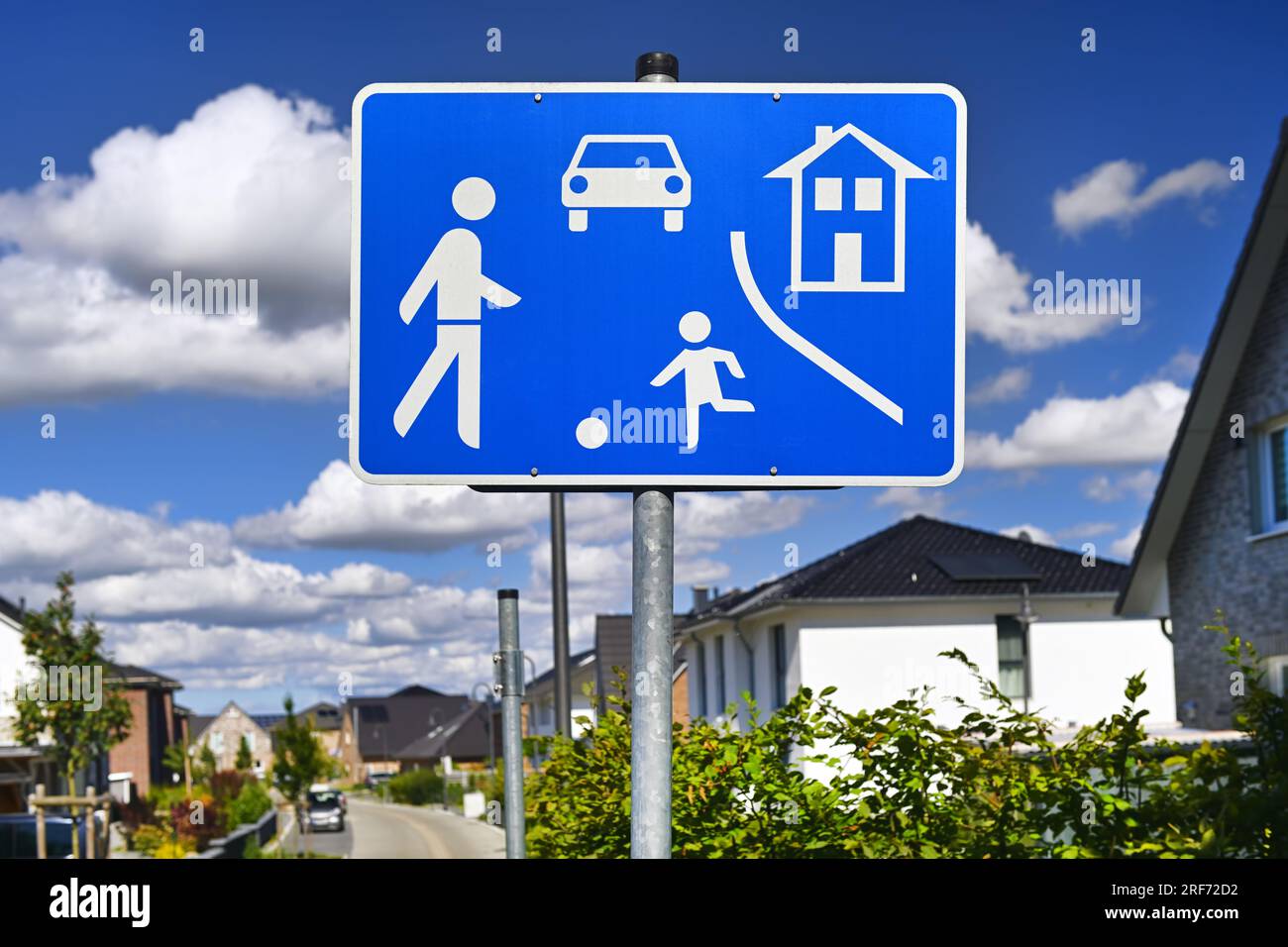 Verkehrsschild verkehrsberuhigter Bereich Stock Photo Alamy