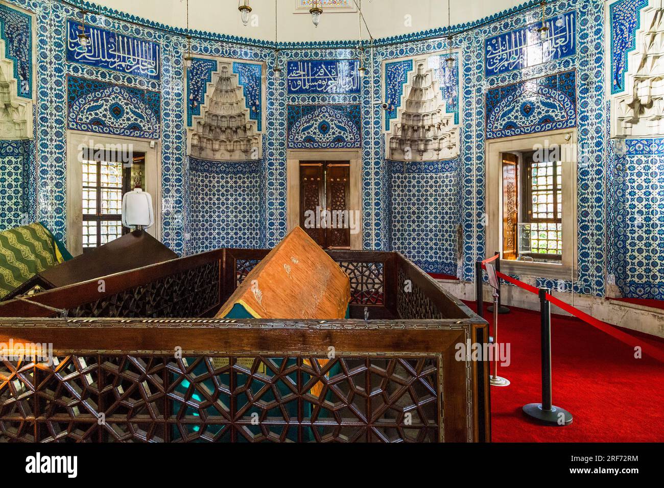 ISTANBUL, TURKEY - SEPTEMBER 14, 2017: This is the burial of the wife of Sultan Suleiman the Magnificent in the mausoleum of Hurrem Sultan (Roksolana) Stock Photo