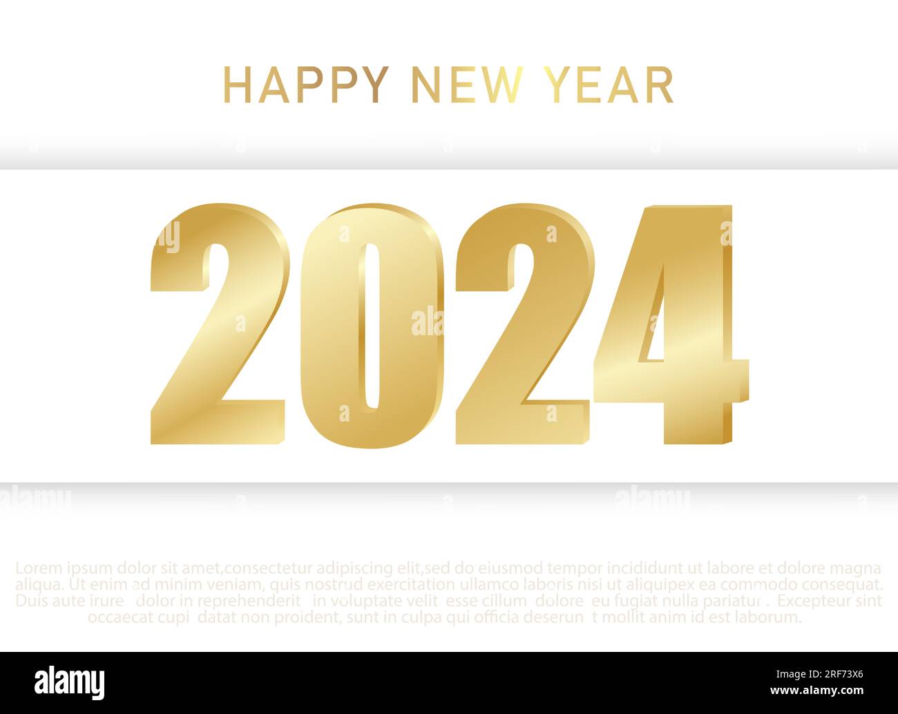 New year 2024 3d metal numbers Royalty Free Vector Image